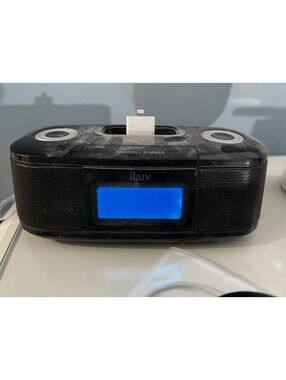 iLuv TimeShaker iPhone Dock Alarm Clock Speaker w/ Bed Shaker, Lightning Adapter